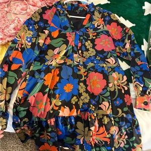Impeccable Pig Boutique Fall Floral Long Sleeve Blouse